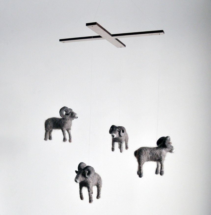 Big Horned Sheep mobile by Annex Suspended - Rocky Mountain Wildlife Animal Art