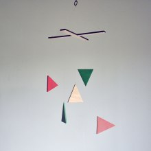 Happening No. 6 - Triangle Geometric Wood Mobile