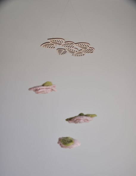Floral Pitch by Annex Suspended - Flower Art Hanging Decor, Dusty Rose Flowers